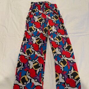Pokémon Pokeballs Kids Pajama/Sleep Pants (Size Small)